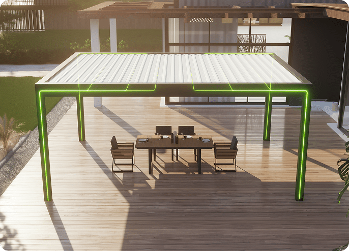 Mit einem Lamellendach bleibt Ihre Terrasse auch an heißen Tagen kühl